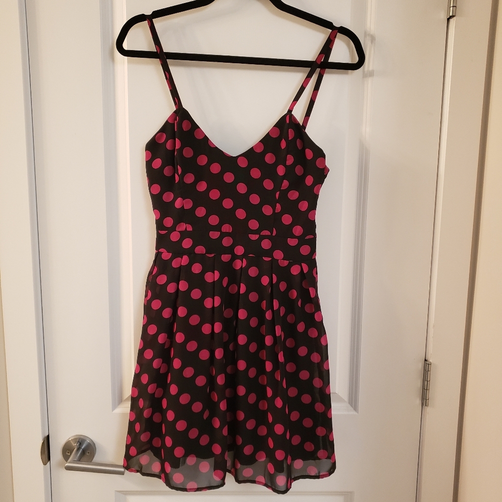 Pink Polka Dot Topshop Dress